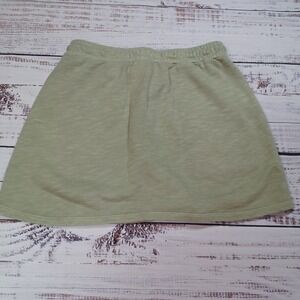 Madewell MWL Mini Skirt Womens Small Green Excellent French Terry Drawstring